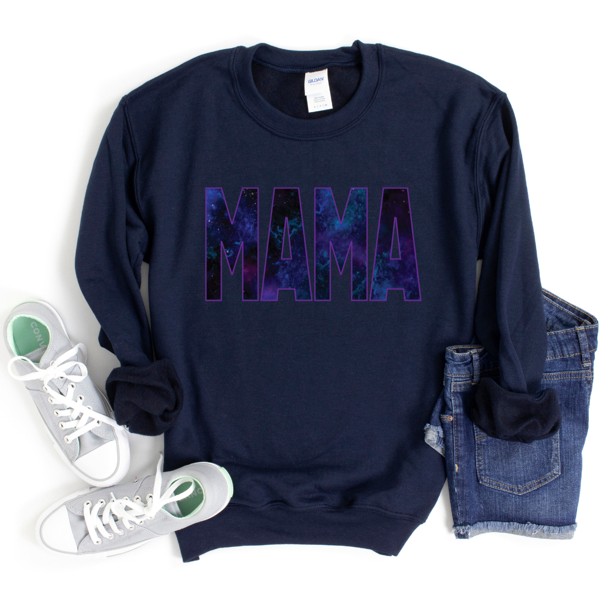Aurora Mama Crewneck - Navy