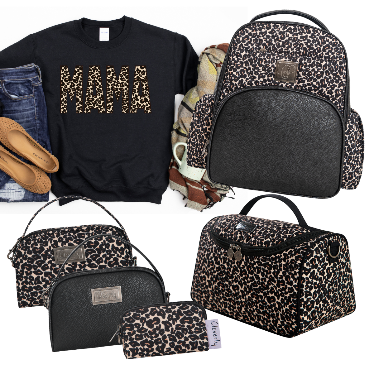 Spotted Mama Crewneck - Black