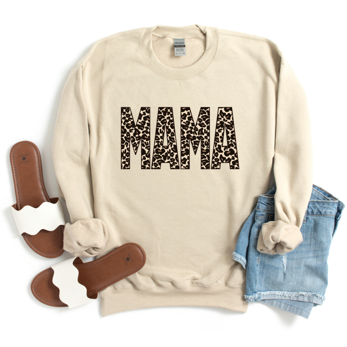 Spotted Mama Crewneck - Sand