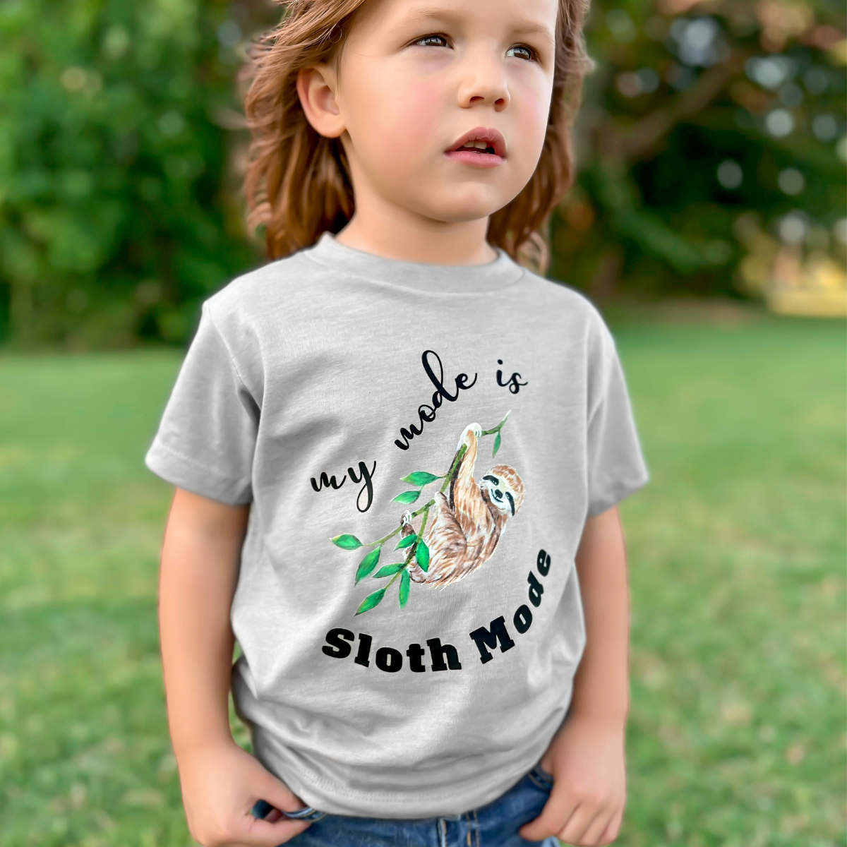 Just Hangin Kids Shirt - Stone
