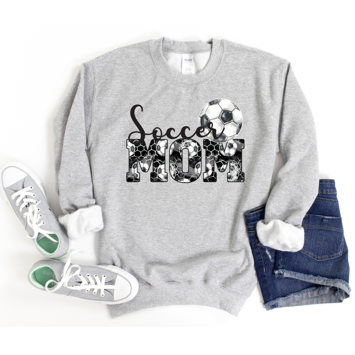 Soccer Mom Crewneck - Grey