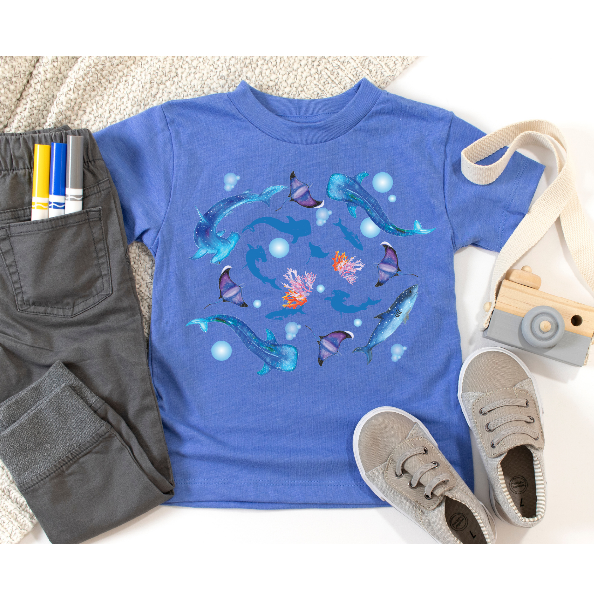 Umiko Kids Shirt - Columbia Blue