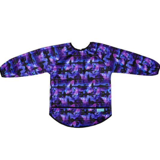Long Sleeved Smock Bibs [LARGE] - Aurora Nights