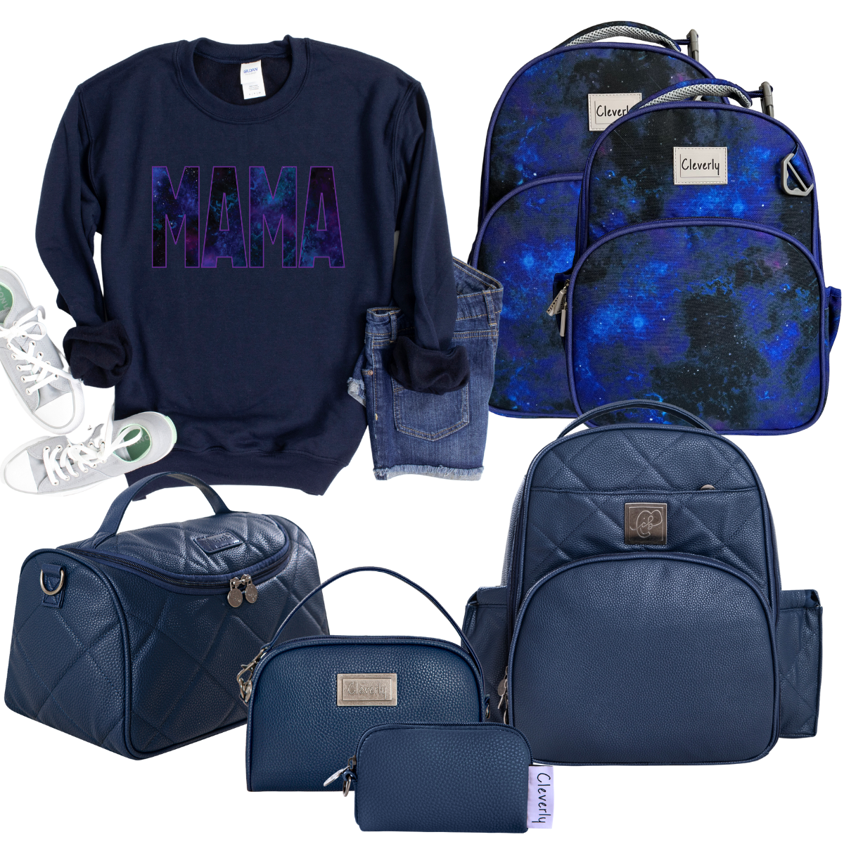Aurora Mama Crewneck - Navy