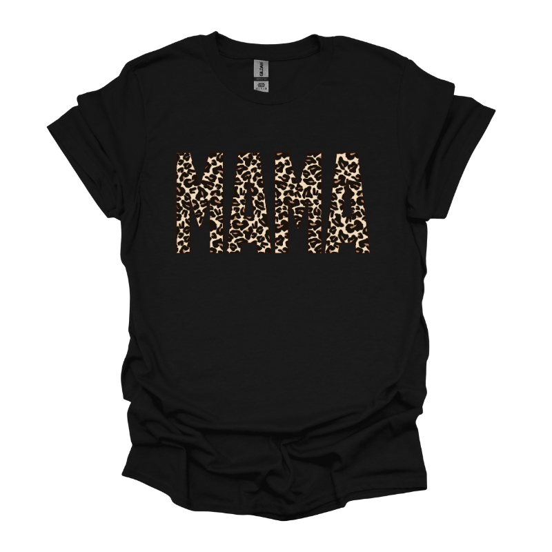 Spotted MAMA Adult Shirt - Black