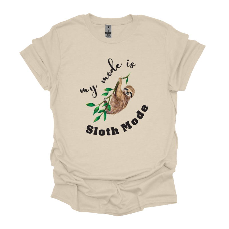 Sloth Mode Adult Shirt - Natural