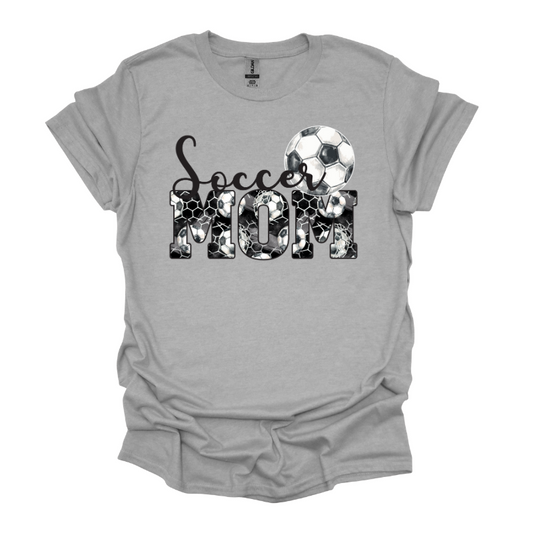 Soccer Mom (Kick It) Adult Shirt - Gray