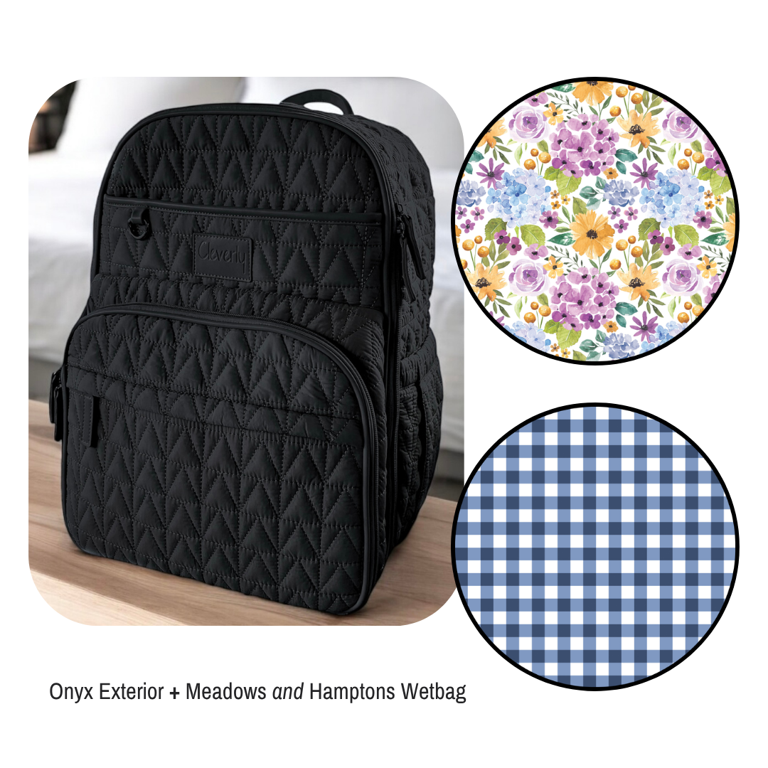 The Pack 2.0 Diaper Bag - Onyx + Meadows & Hamptons