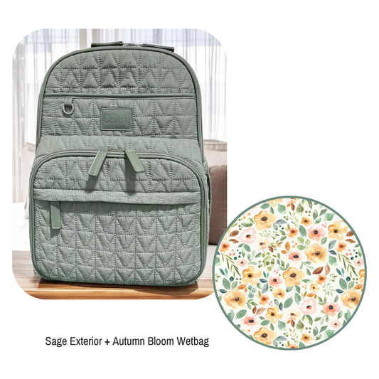 The Pack 2.0 Diaper Bag - Sage + Autumn Bloom
