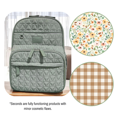 The Pack 2.0 Diaper Bag - Sage + Autumn Bloom & Caramel Plaid