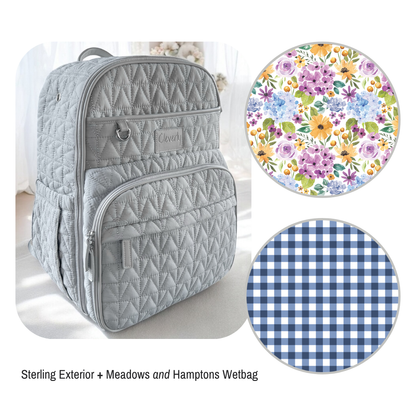 The Pack 2.0 Diaper Bag - Sterling + Meadows & Hamptons